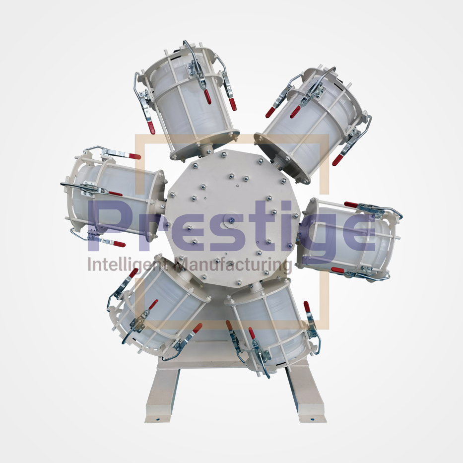 PTFE 6-BUCKET POWDER MIXER